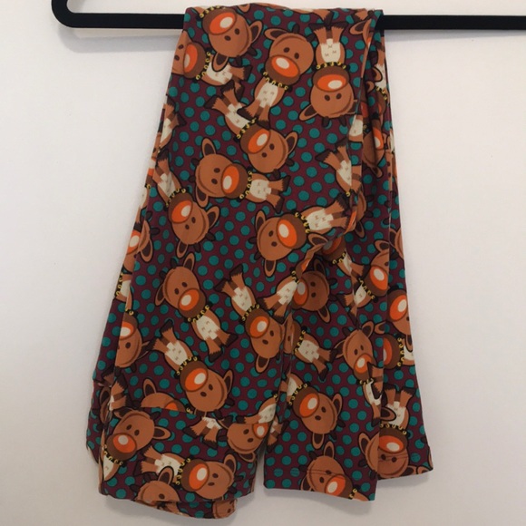 LuLaRoe Pants - Lularoe OS Christmas Leggings Rudolph Reindeer